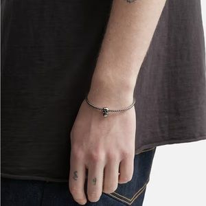 Alexander McQueen Cord Skull Bracelet Men Women Bracelet